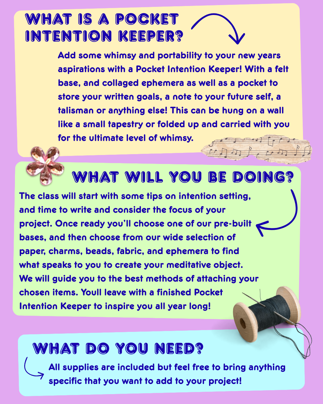 Make A Pocket Intention Keeper 1/14/2026, 6:30- 9:00PM