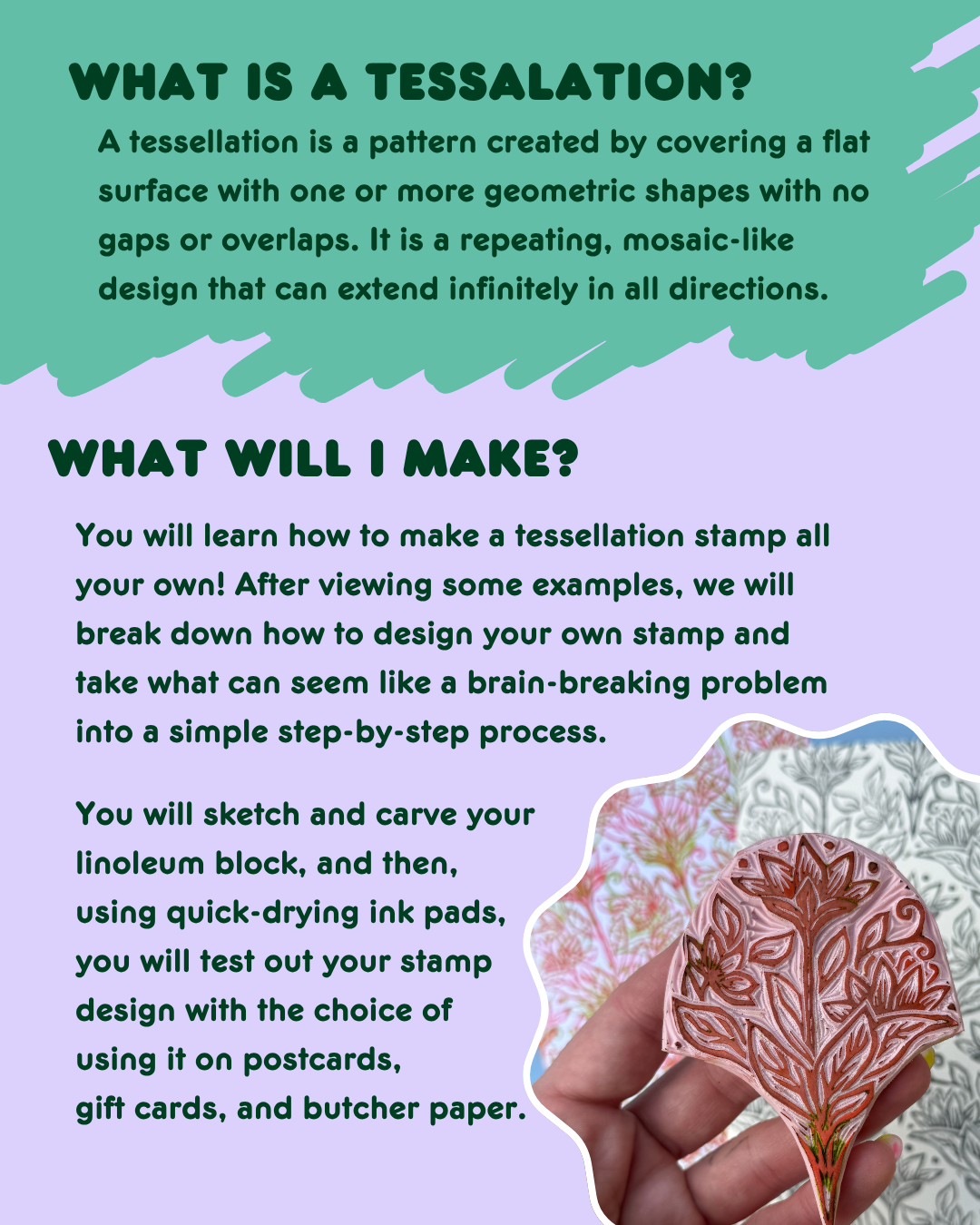 Block Print: Tessellation 6.17, 6:30 - 8:30 PM