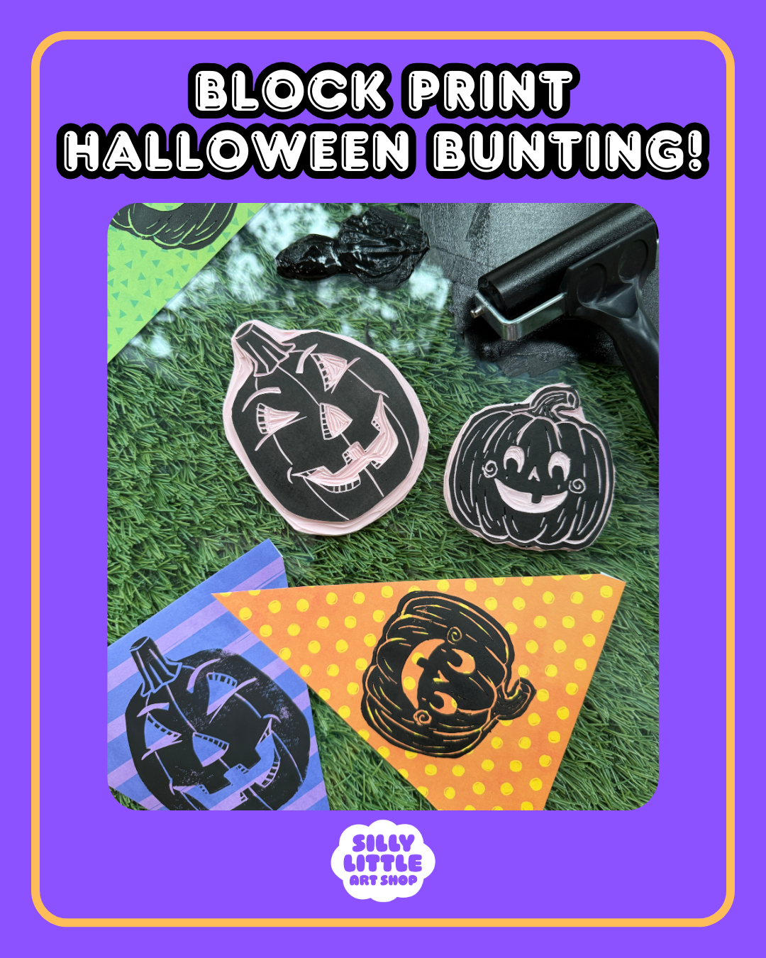 Block Print Your Own: Halloween Bunting 9.30, 6:00 pm- 9:00 pm