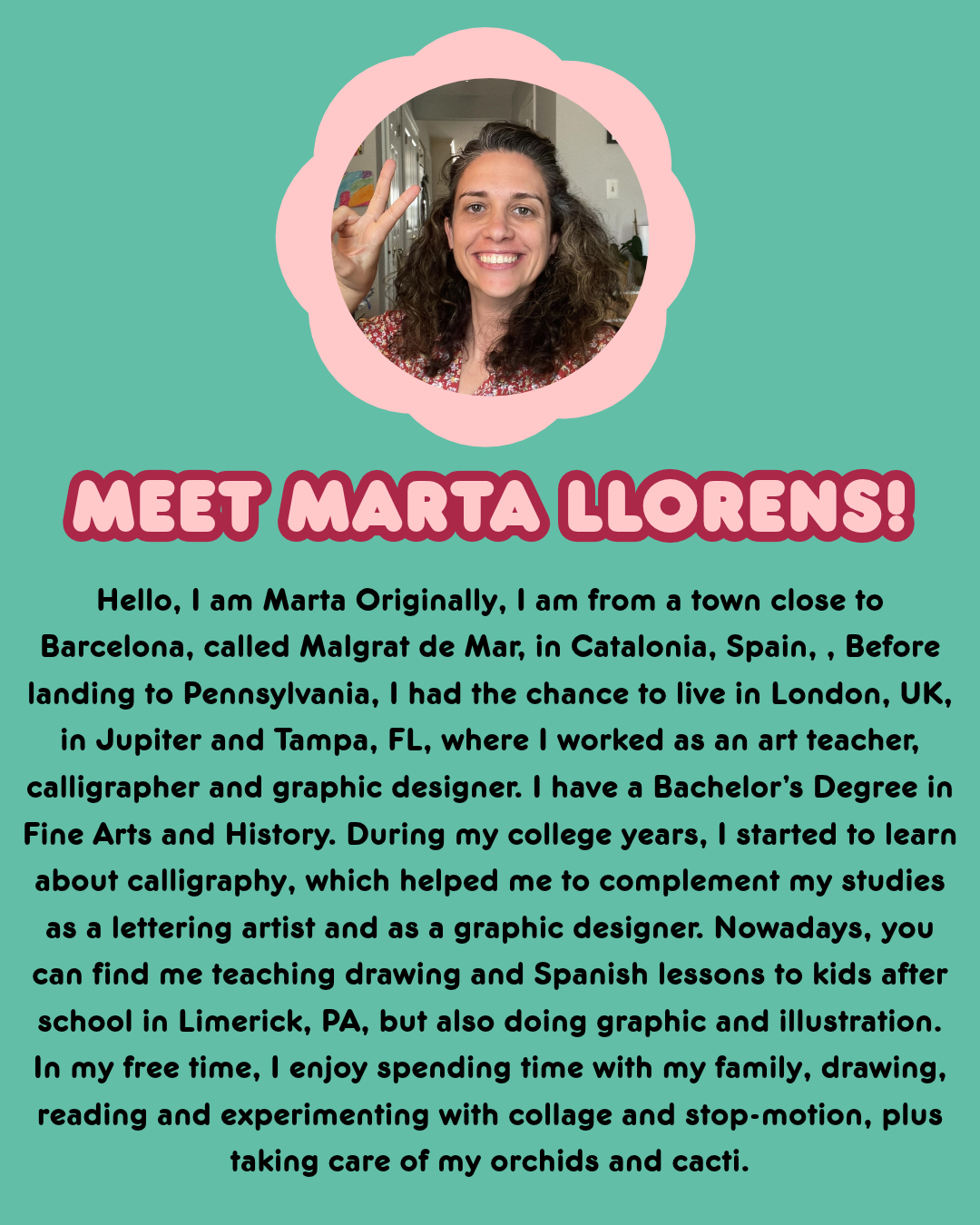 Brush Lettering with Marta Llorens, 11.18.26, 7:00 - 9:30 PM