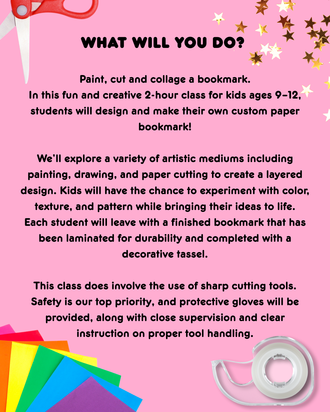KIDS! Paper Bookmarks, 4.25, 10:00 AM - 12:00 PM