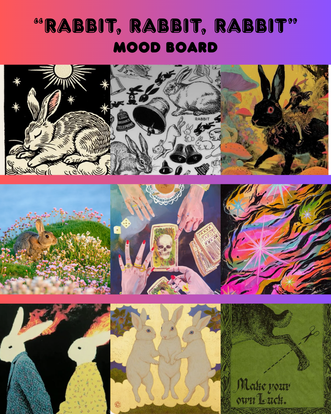 Call To Art: "Rabbit, Rabbit, Rabbit", Due: 8.14.26