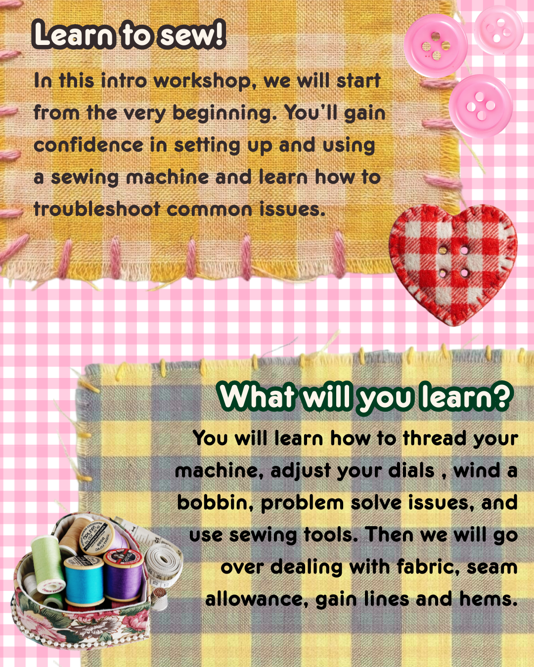 Intro To Sewing, 7.19.26, 4:30 - 7:00 PM