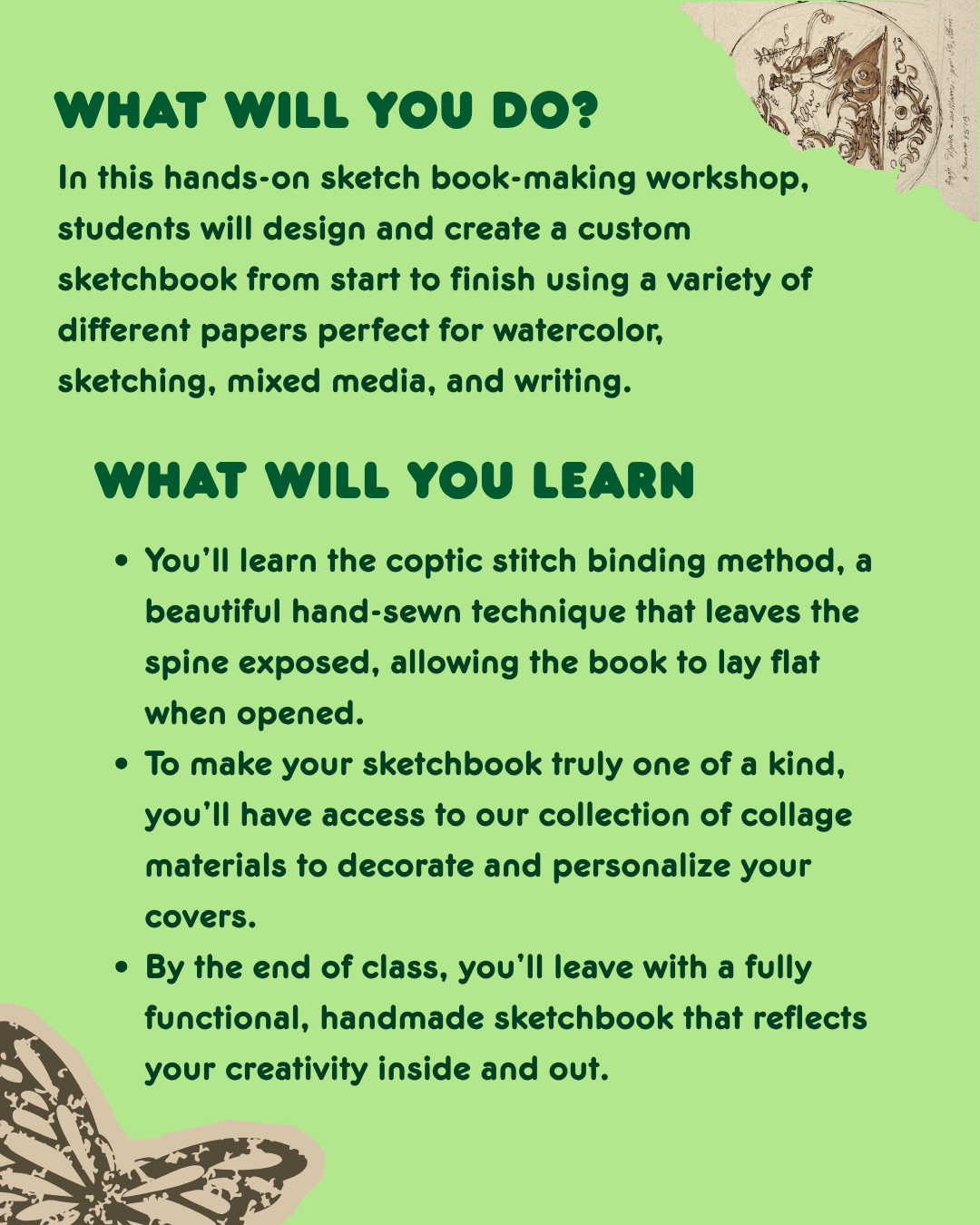 Make Your Own Sketchbook, 7.26.26, 4:30 - 7:30 PM