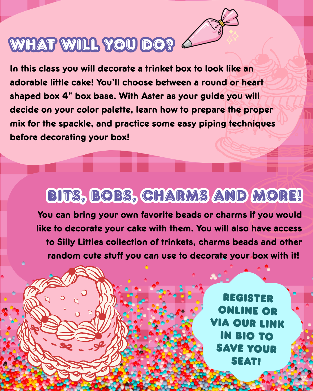 Paint A Fake Cake Box With Aster Santiago 2.18, 6:00 - 9:00 PM