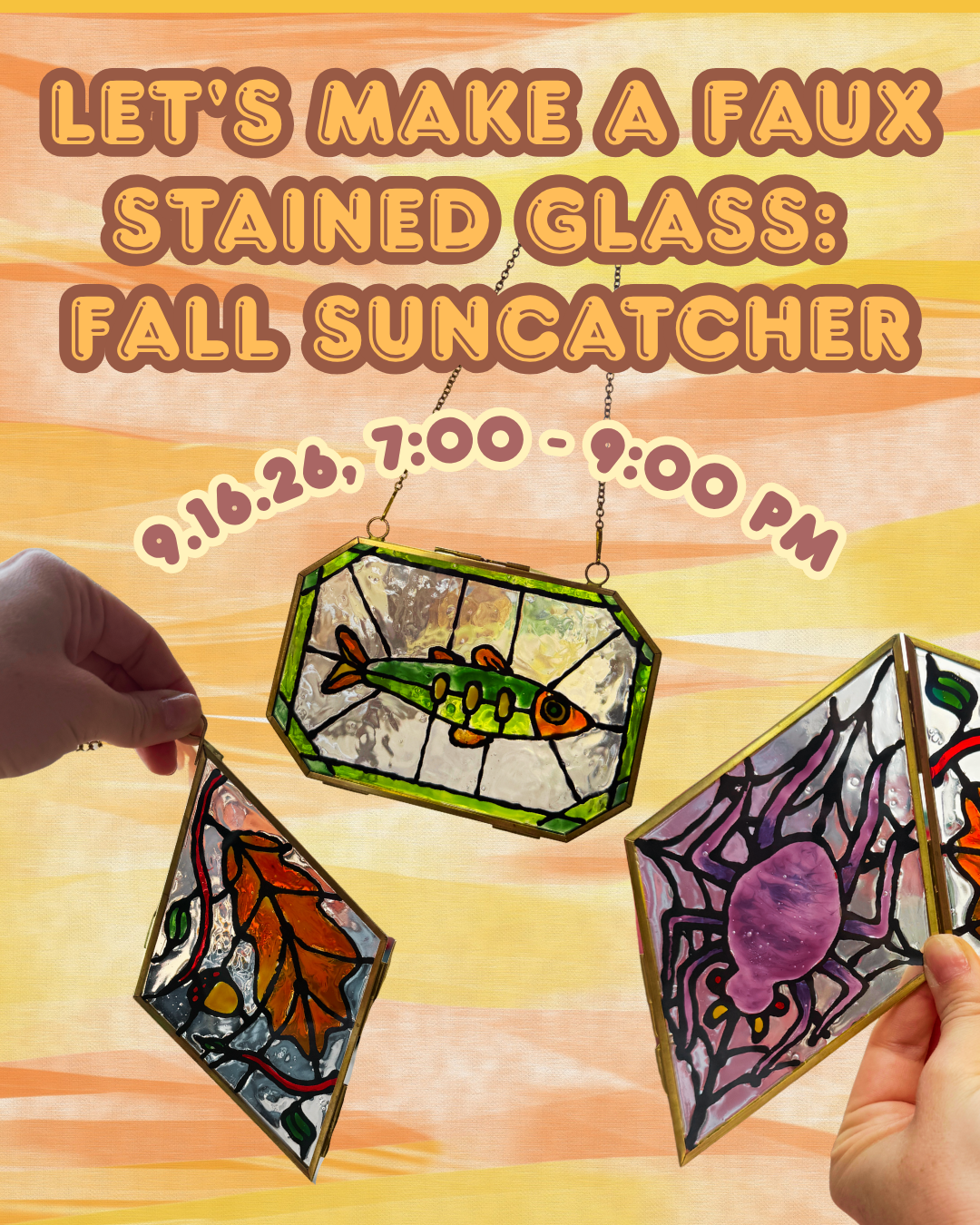 Faux Stained Glass: Fall Suncatcher, 9.16.26, 7:00 - 9:00 PM