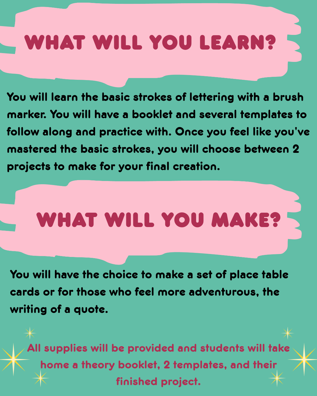Brush Lettering with Marta Llorens, 11.18.26, 7:00 - 9:30 PM